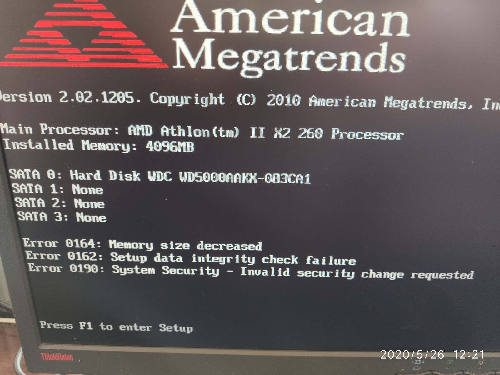 联想启天m7150t电脑开机提示错误 按f1无法进入bios设置界面 联想台式机 联想社区