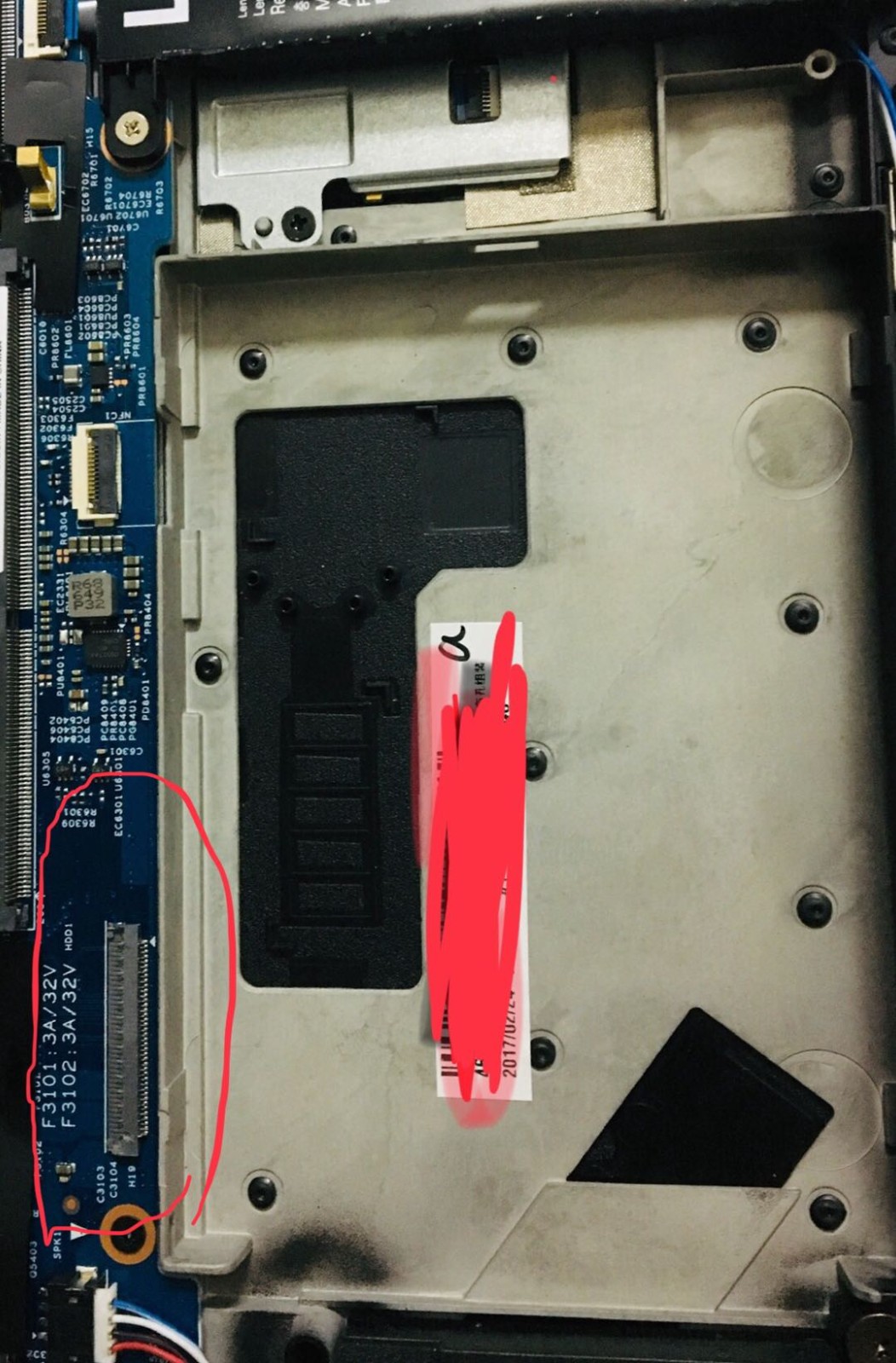 t570sata接口虚焊还少一个按扣售后说是我自己拆机搞