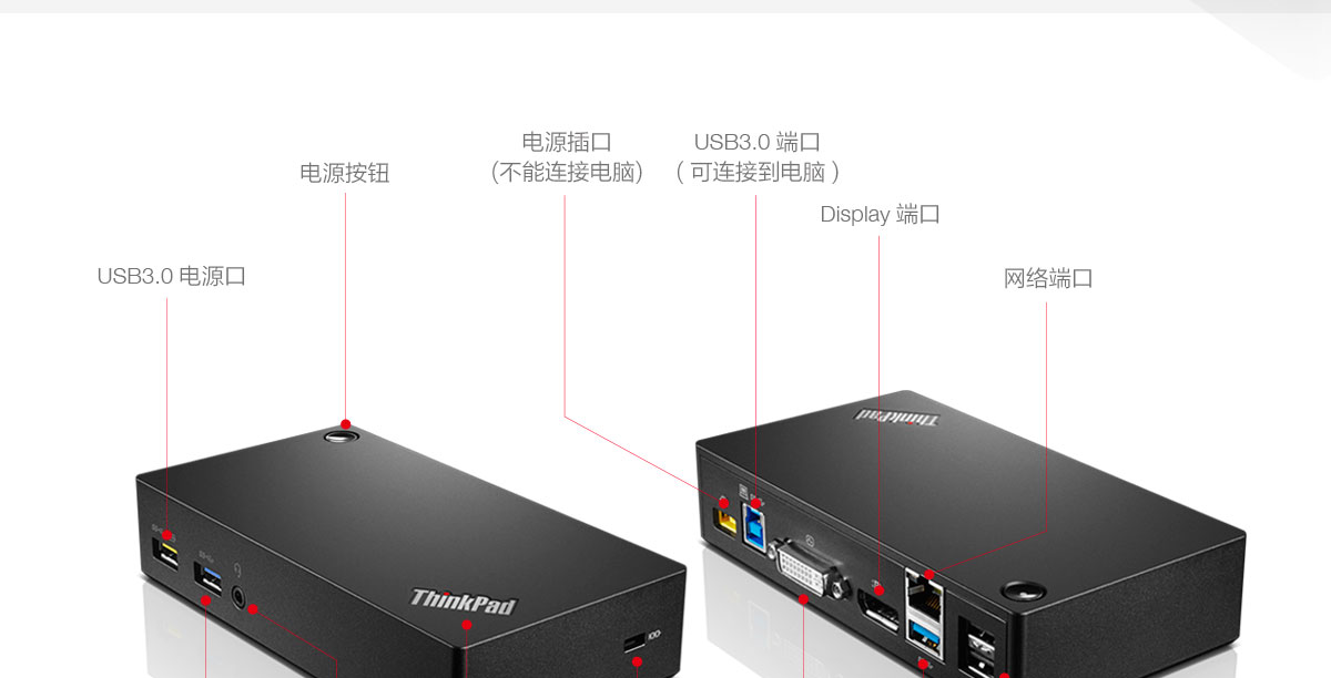 Thinkpad ThinkPad USB 3.0专业扩展坞 (40A70045CN)