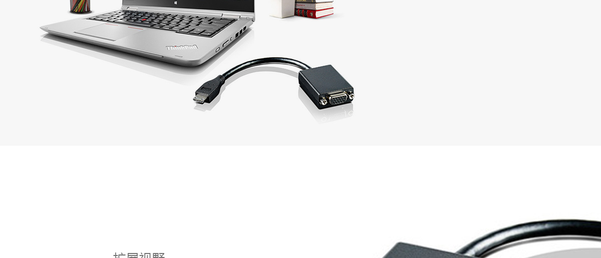 Thinkpad Lenovo HDMI转VGA转接线 (0B47069)