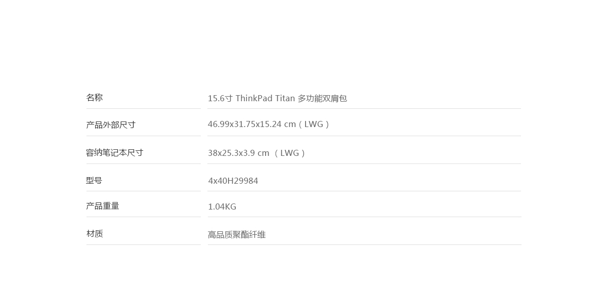 Thinkpad ThinkPad Titan 多功能双肩背包 (4X40H29984)